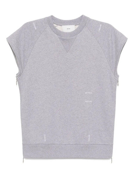  Setchu Logo-embroidered Vest - Grey 