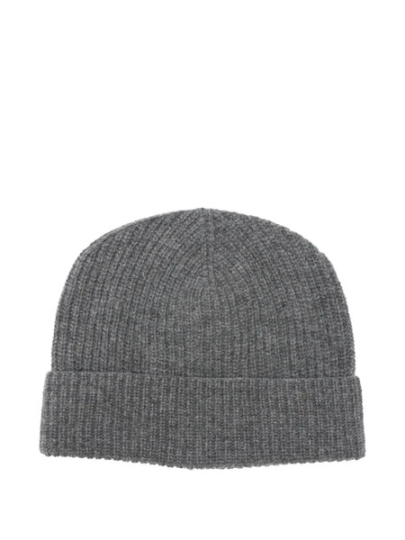  Seven Gauge Wool Beanie Hat - Grey 