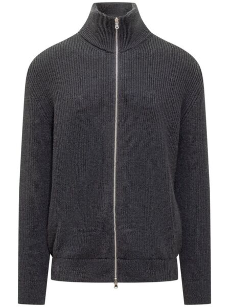  Seven Gauge Zipped Jumper - Grey 
