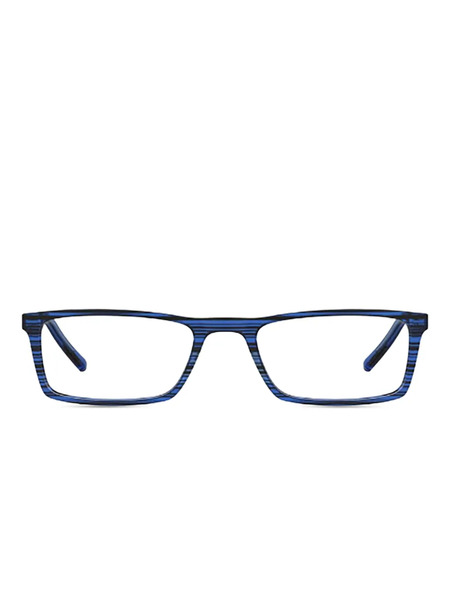  Seventh Street Striped Rectangle Glasses - Blue 