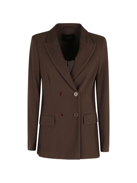  Seventy Double-breasted Textured Blazer - Brown 