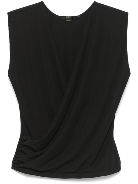  Seventy Draped-detail Top - Black 