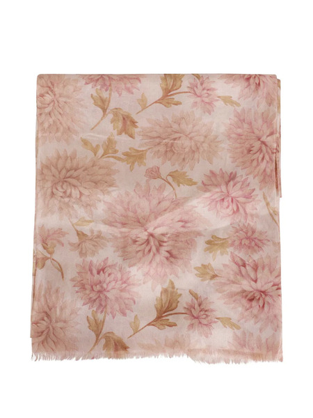  Seventy Floral-print Scarf - Neutrals 