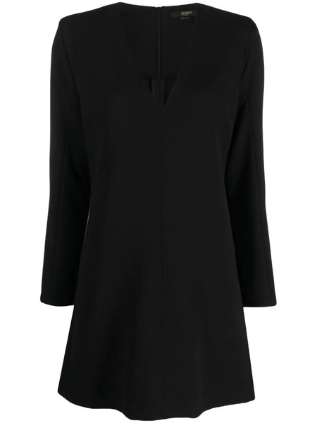  Seventy Loguette V-neck Minidress - Black 