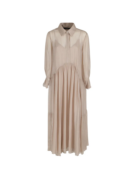  Seventy Long-sleeve Maxi Dress - Neutrals 