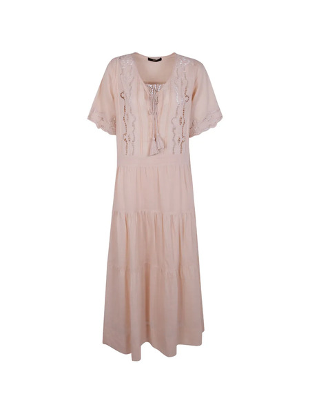  Seventy Openwork Tiered Dress - Neutrals 