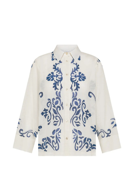  Seventy Patterned Buttoned Shirt - White 