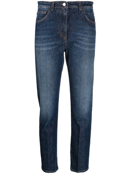  Seventy Straight-leg Cropped Jeans - Blue 