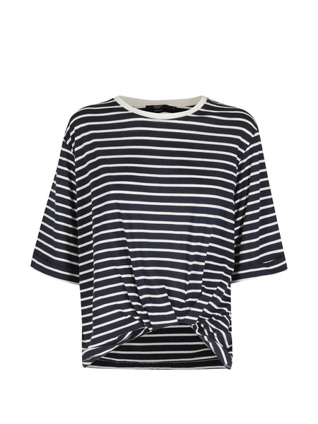  Seventy Striped Knotted Top - Blue 