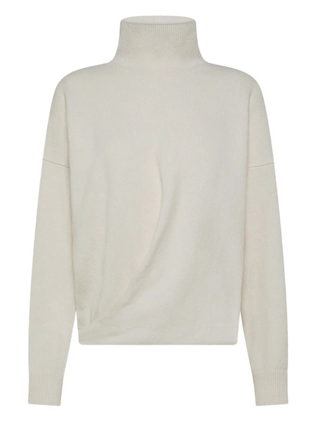  Seventy Turtleneck Twist-front Sweater - White 