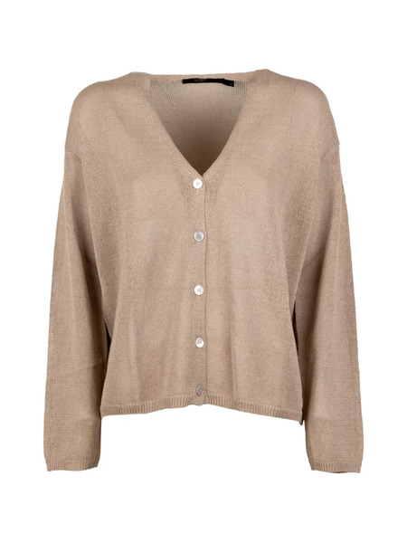  Seventy V-neck Buttoned Cardigan - Brown 