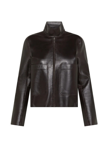  Seventy Zip Leather Jacket - Brown 