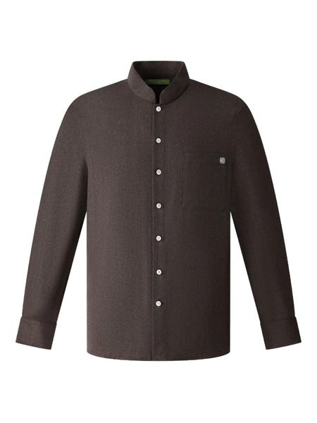  Shanghai Tang Buttoned Wool Shirt - Brown 