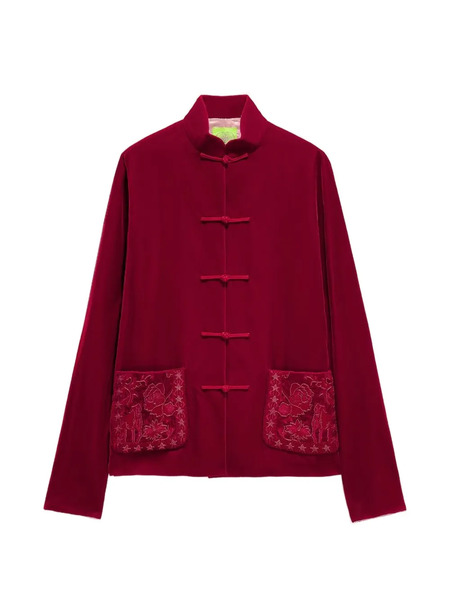  Shanghai Tang Embroidered Pocket Tang Jacket 