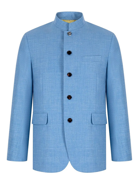  Shanghai Tang Five-button Jacket - Blue 