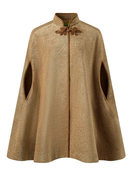  Shanghai Tang Floral-button Cape - Brown 