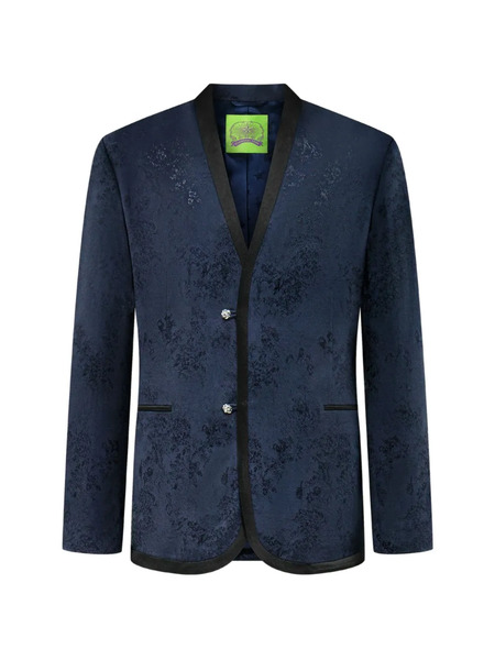  Shanghai Tang Floral-pattern Blazer - Blue 