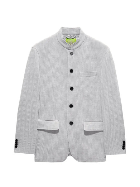  Shanghai Tang Herringbone-button Jacket - Grey 