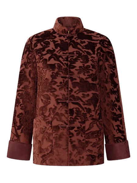  Shanghai Tang Jacquard-pattern Jacket - Brown 
