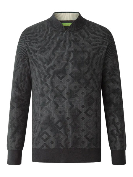  Shanghai Tang Jacquard-pattern Sweater - Grey 