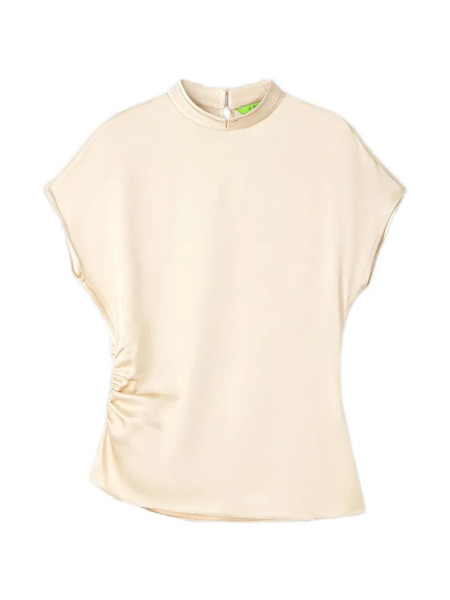  Shanghai Tang Ruched-detail Blouse - Neutrals 