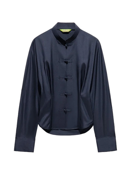  Shanghai Tang Silk Blouse - Blue 