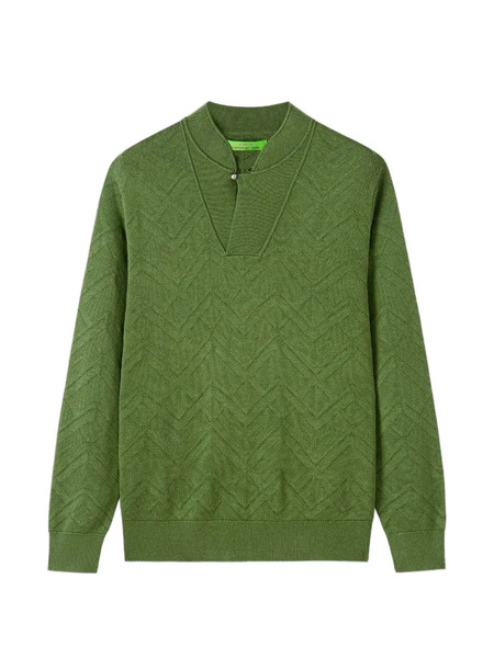  Shanghai Tang V-neck Sweater - Green 