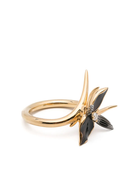  Shaun Leane Interlocking Flower Diamond Ring - Gold 