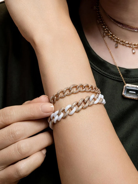  Shay Diamod Deven Link Bracelet - Pink 