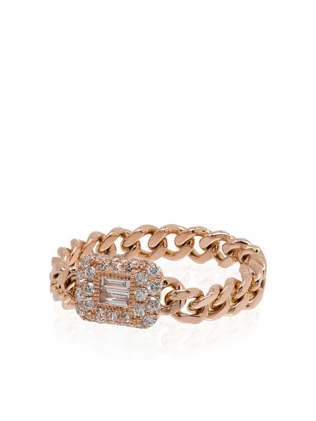  Shay 18k Rose Gold Diamond Chain-link Ring 
