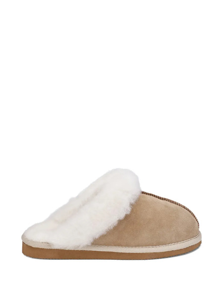  Shepherd Fur-trim Slippers - Neutrals 