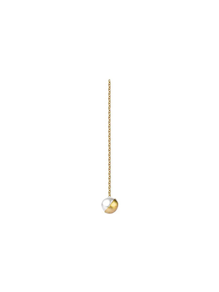  Shihara Half Pearl Chain Earring 135° - Metallic 
