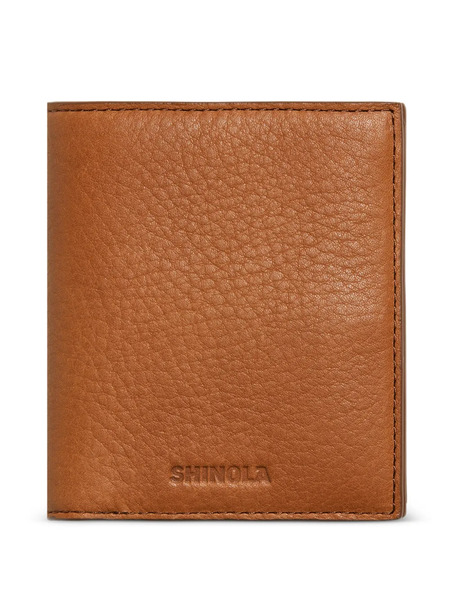  Shinola Coin Bifold Leather Wallet - Neutrals 