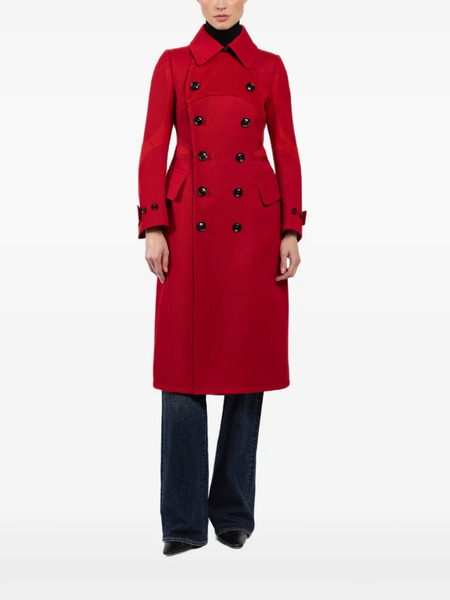  Shiro Sakai Button-up Double-breasted Coat - Red 
