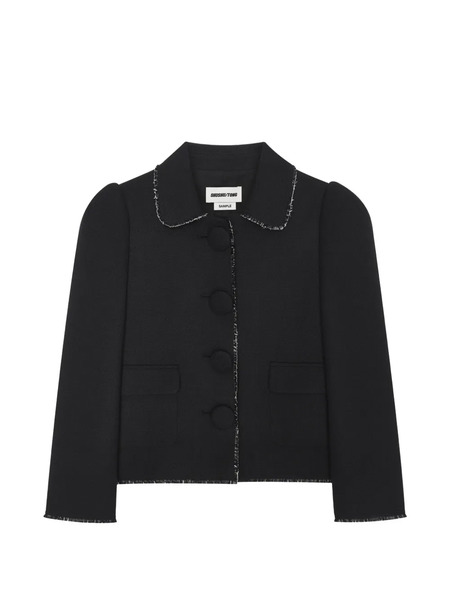  Shushu/tong Embroidered-trim Jacket - Black 