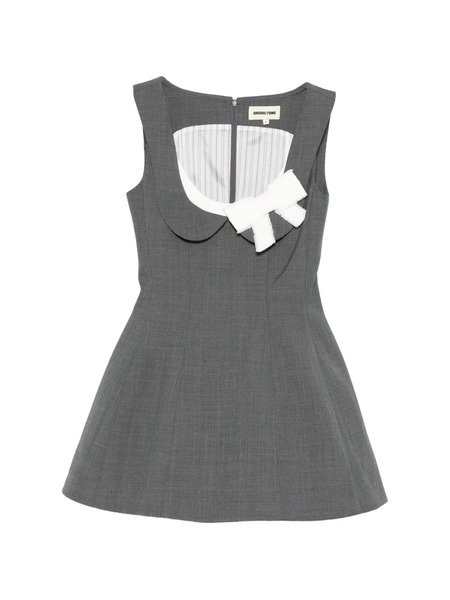  Shushu/tong Side-bow Mini Dress - Grey 