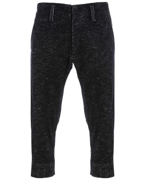  Side Slope Cropped Trouser - Black 