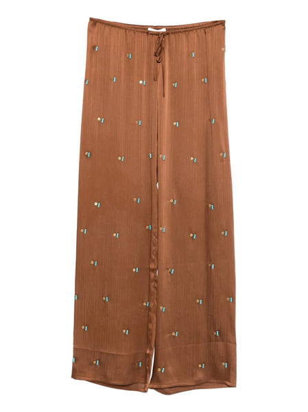  Siedres Manoce Embellished Drawstring Trousers - Brown 