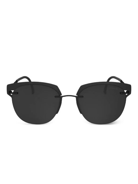  Silhouette Oval-frame Sunglasses - Black 