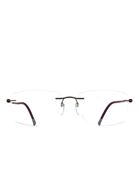  Silhouette Rimless Rectangle-frame Glasses - Red 