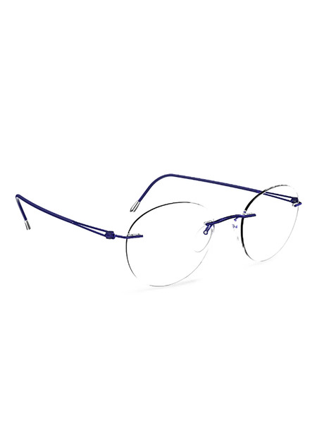  Silhouette Round Glasses - Blue 