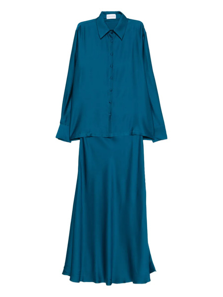  Silkylicious Silk Maxi Skirt (set Of Two) - Blue 