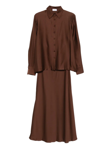  Silkylicious Silk Maxi Skirt (set Of Two) - Brown 