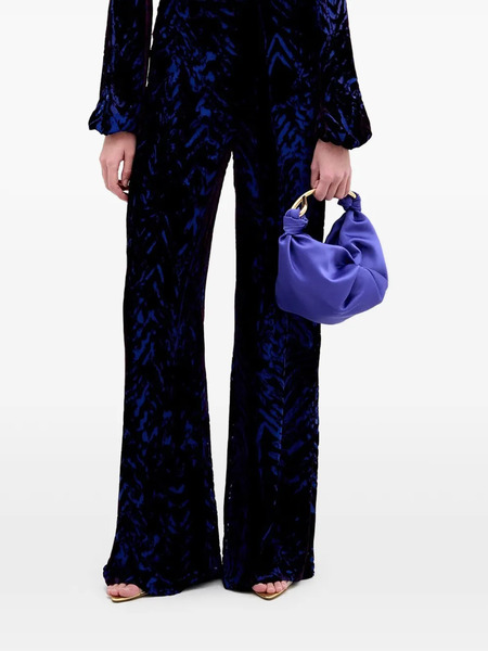  Silvia Tcherassi Como Velvet Patterned Trousers - Purple 