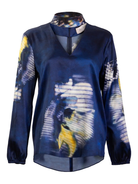  Silvia Tcherassi Floral Silk Blouse - Blue 