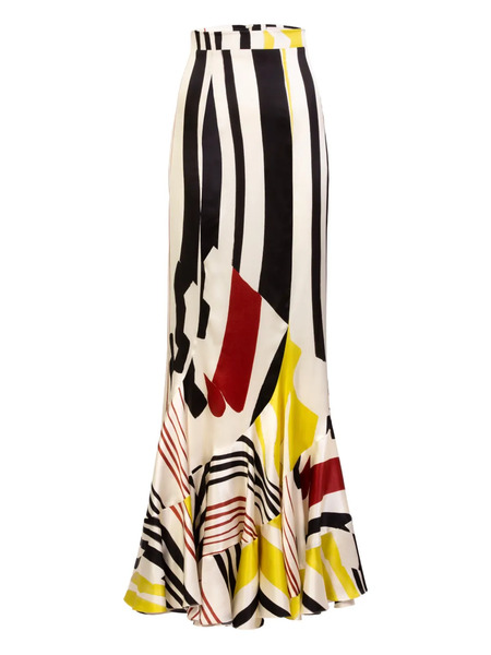  Silvia Tcherassi Florina Patterned Maxi Skirt - Neutrals 