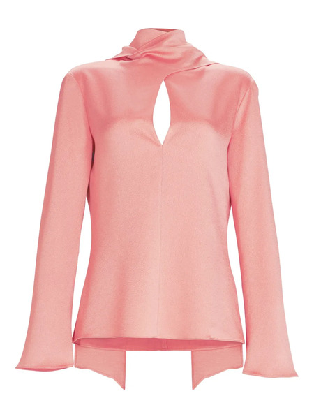  Silvia Tcherassi Gaby Keyhole-neck Blouse - Pink 