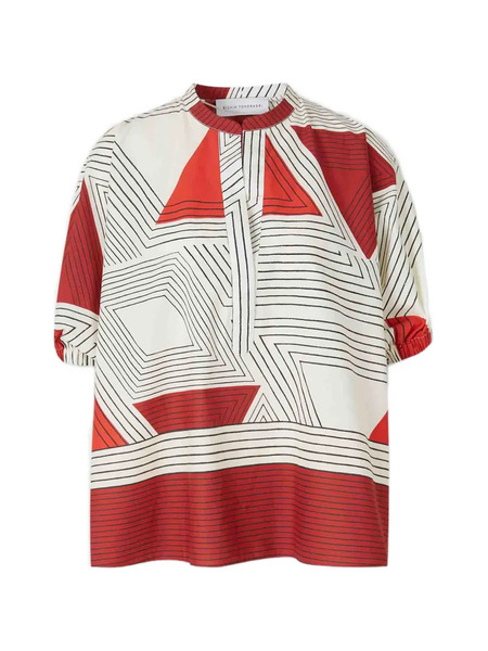  Silvia Tcherassi Geometric-pattern Blouse - Neutrals 