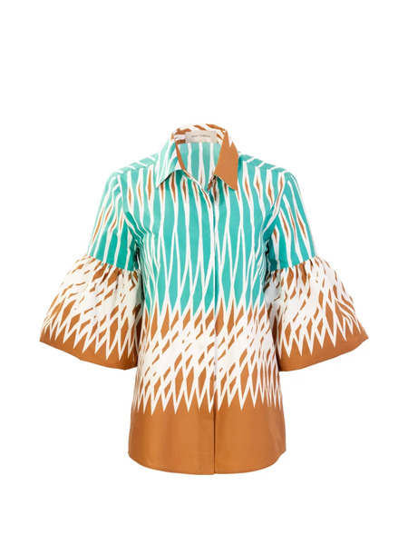  Silvia Tcherassi Helina Printed Shirt - Blue 