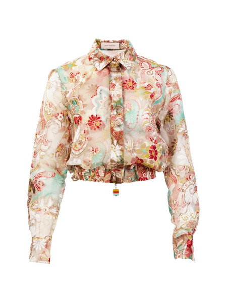 Silvia Tcherassi Katniss Floral Jacket - Neutrals 